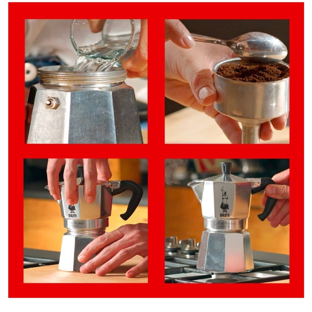 Bialetti Set- Moka Express: Iconic Stovetop Espresso Maker + Milk frother - Picture 6 of 11